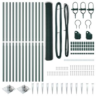Schuttingset Set van 2 Groen Metaal, Kunststof 25 x 1.2 m 4