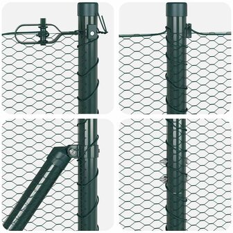 Schuttingset Set van 2 Groen Metaal, Kunststof 25 x 1.2 m 6