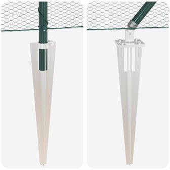 Schuttingset Set van 2 Groen Metaal, Kunststof 25 x 1.2 m 7