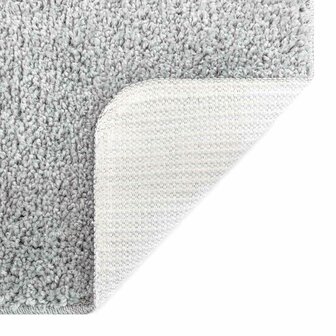 Badmat rechthoekig anti-slip 60x90 cm polypropeen grijs 4