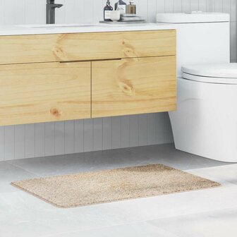 Badmat rechthoekig anti-slip 60x90 cm polypropeen cr&egrave;mekleurig 1