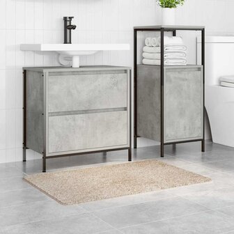 Badmat rechthoekig anti-slip 60x90 cm polypropeen cr&egrave;mekleurig 2