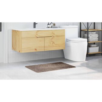 Badmat rechthoekig anti-slip 60x90 cm polypropeen bruin 3