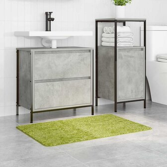 Badmat rechthoekig anti-slip 60x90 cm polypropeen groen 2