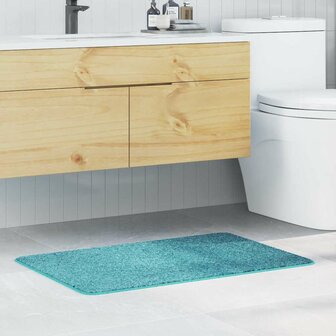 Badmat rechthoekig anti-slip 60x90 cm polypropeen oranje 1
