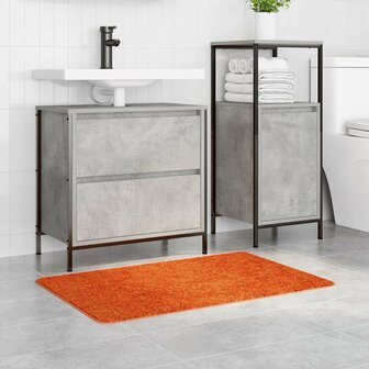 Badmat rechthoekig anti-slip 60x90 cm polypropeen oranje 2