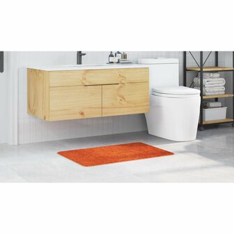 Badmat rechthoekig anti-slip 60x90 cm polypropeen oranje 3