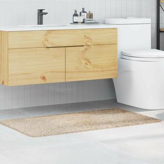 Badmat rechthoekig anti-slip 70x120 cm polypropeen cr&egrave;mekleur 1