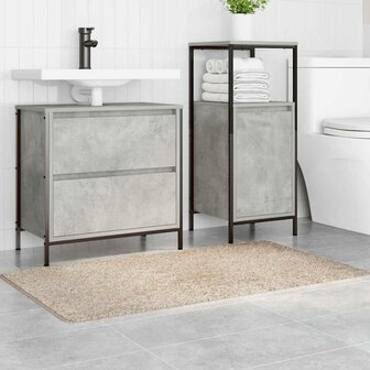 Badmat rechthoekig anti-slip 70x120 cm polypropeen cr&egrave;mekleur 2