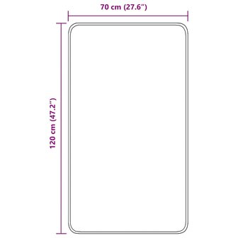 Badmat rechthoekig anti-slip 70x120 cm polypropeen cr&egrave;mekleur 7