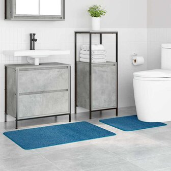2-delige Badmattenset anti-slip polypropeen blauw 2