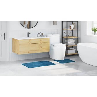 2-delige Badmattenset anti-slip polypropeen blauw 3