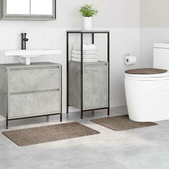 3-delige Badmattenset anti-slip polypropeen bruin 2