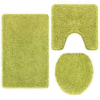 3-delige Badmattenset anti-slip polypropeen groen 5