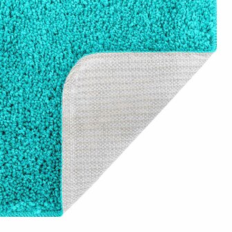 3-delige Badmattenset anti-slip polypropeen turquoise 7