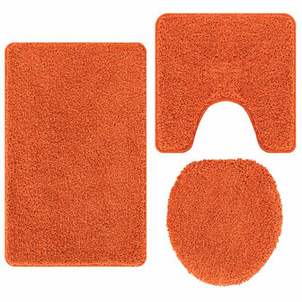 3-delige Badmattenset anti-slip polypropeen oranje 6
