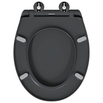 Toiletbril soft-close met quick-release Duroplast antraciet 4