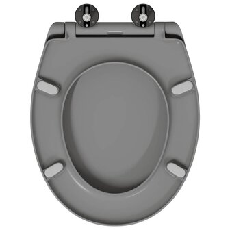 Toiletbril soft-close met quick-release Duroplast grijs 4