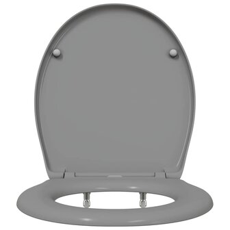Toiletbril soft-close met quick-release Duroplast grijs 5