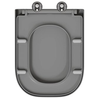 Toiletbril soft-close met quick-release Duroplast grijs 7