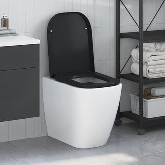 Toiletbril soft-close met quick-release Duroplast zwart 1