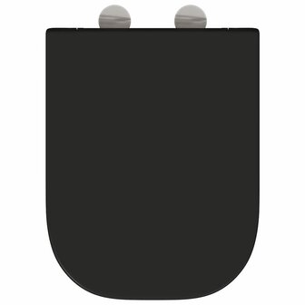 Toiletbril soft-close met quick-release Duroplast zwart 6