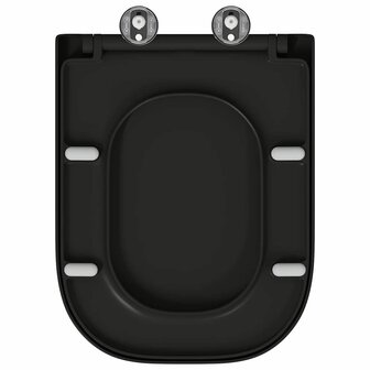 Toiletbril soft-close met quick-release Duroplast zwart 8