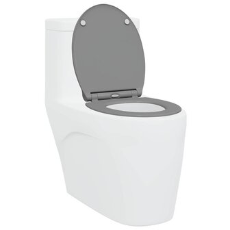 Toiletbril soft-close met quick-release Duroplast grijs 2