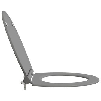 Toiletbril soft-close met quick-release Duroplast grijs 5