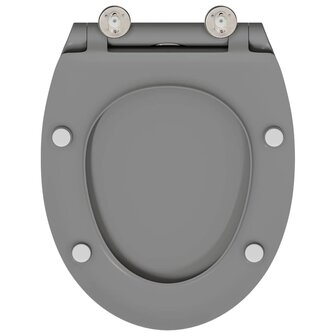 Toiletbril soft-close met quick-release Duroplast grijs 7
