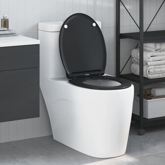 Toiletbril soft-close met quick-release Duroplast zwart 1