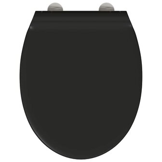 Toiletbril soft-close met quick-release Duroplast zwart 6