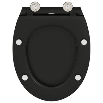 Toiletbril soft-close met quick-release Duroplast zwart 7