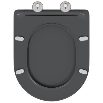 Toiletbril soft-close met quick-release Duroplast antraciet 4