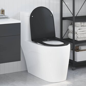Toiletbril soft-close met quick-release Duroplast zwart 1