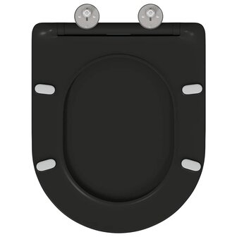Toiletbril soft-close met quick-release Duroplast zwart 4