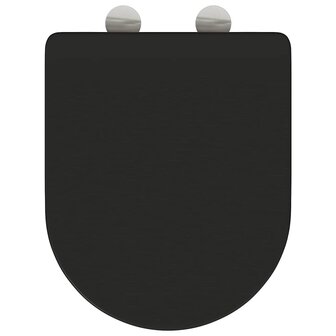 Toiletbril soft-close met quick-release Duroplast zwart 7