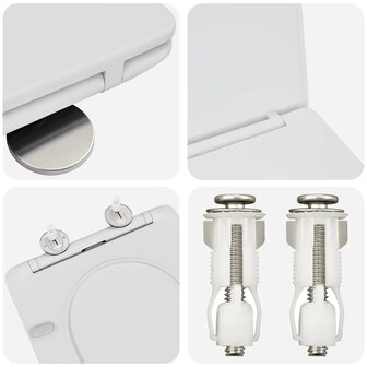 Toiletbril soft-close met quick-release Duroplast wit 8