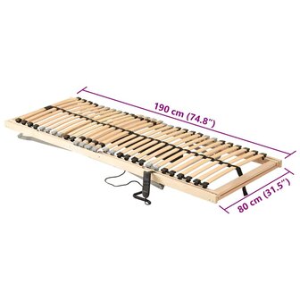 Elektrische Lattenbodem met 26 Latten, 7 Zones, 80 x 190 cm 7