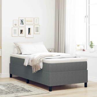 Boxspringbed ribfluweel lichtgrijs 80x200 cm 1