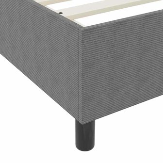 Boxspringbed Lichtgrijs Eenpersoons Corduroy Stof 8