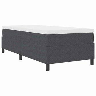 Boxspringbed Donkergrijs Eenpersoons Corduroy Stof 2
