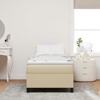 Boxspringbed Lichtgroen Grijs 90x200 cm Corduroy Stof 4