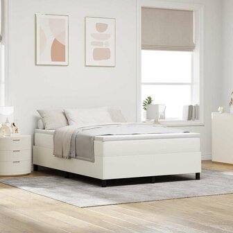 Boxspringbed Cr&egrave;me 140x200 cm Corduroy Stof 1