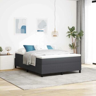 Boxspringbed Donkergrijs 140x200 cm Corduroy Stof 1