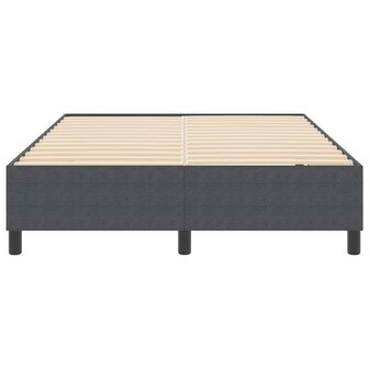 Boxspringbed Donkergrijs 160x200 cm Katoen 5