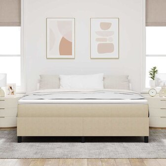 Boxspring Bed Lichtgroen Grijs Super King Corduroy Stof 4