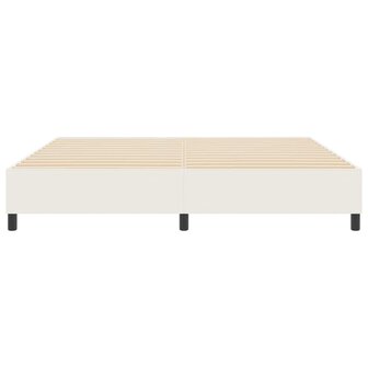 Boxspring Bed Cr&egrave;me 200x200 cm Corduroy Stof 5