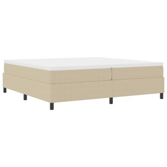 Boxspringbed Lichtgroen Grijs 200x200 cm Corduroy Stof 2