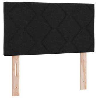 Boxspring bed Zwart en Wit en Zwart 80 x 200 cm Stof 5